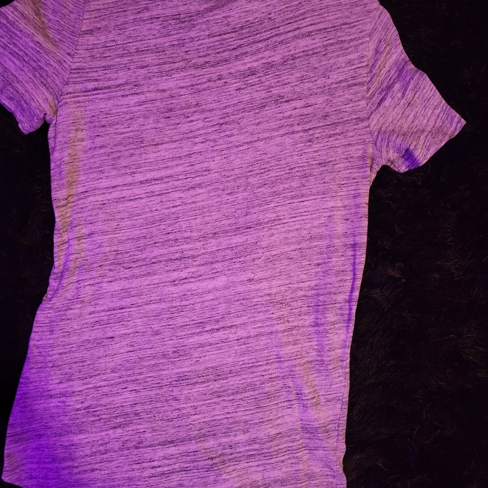 Pink gray and white shorts sleeve t-shirt